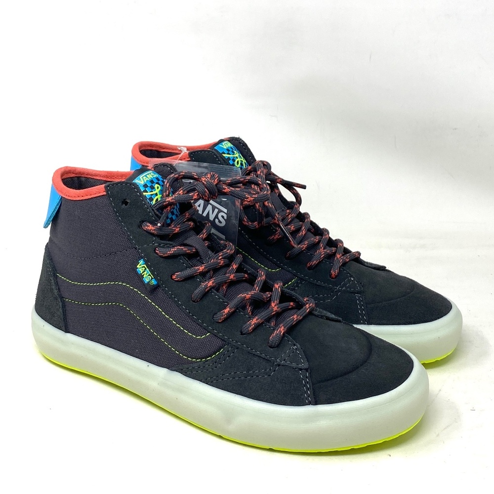 VANS The Lizzie Shoe Canvas Suede Sneakers Gray Multi Women's Skate VN0A4BX1BGG - Picture 2 of 11